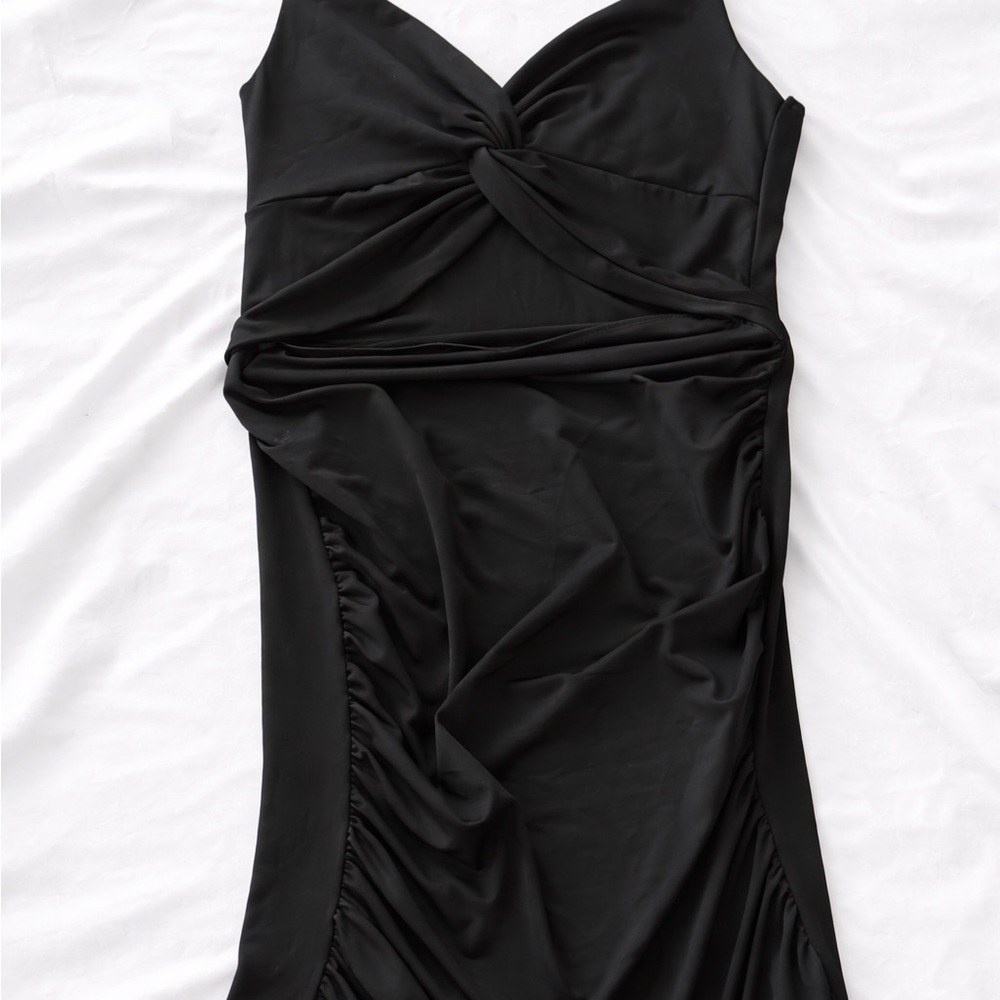 SHEIN Black Twist Front Dress
